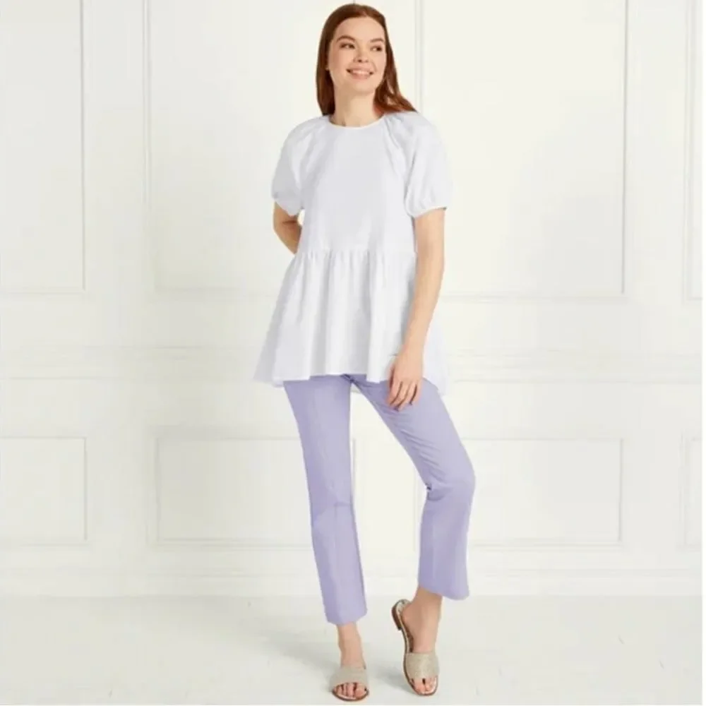 Hill House White Francesca Babydoll Top Sz XS NWT